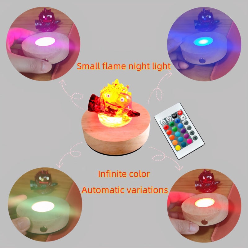 ORALEAF Calcifer Night Light with Remote Control - Multi-Color Adjustable LED Lamp Statue Inspired by Howl's Moving Castle - Image 4