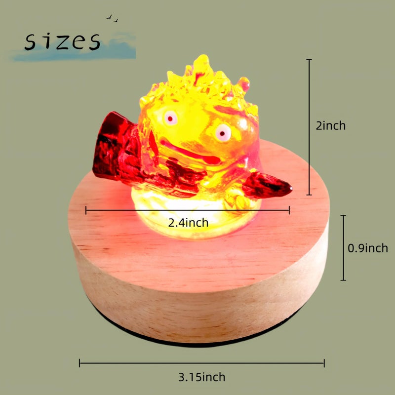 ORALEAF Calcifer Night Light with Remote Control - Multi-Color Adjustable LED Lamp Statue Inspired by Howl's Moving Castle - Image 2
