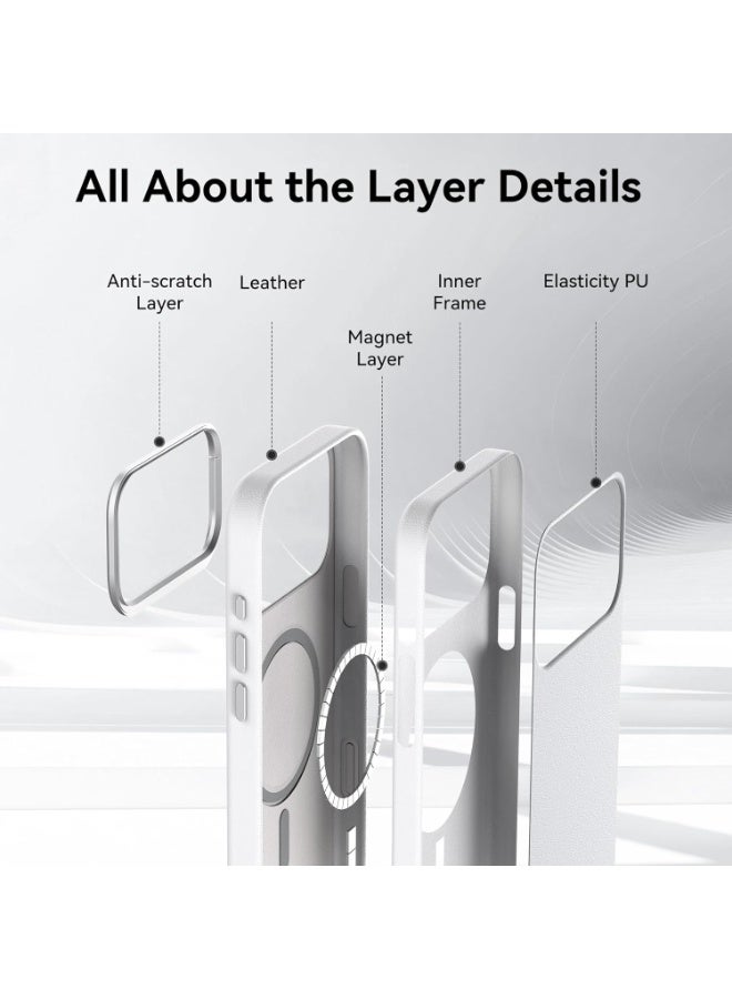 RAPTIC حافظة Urban Nano لجهاز iPhone 17 PRO متوافقة مع MagSafe [زر التحكم في الكاميرا المغطى] غطاء خفيف الوزن للغاية من الجلد الصناعي النباتي [معيار عسكري 2M] مقاوم للخدوش - أبيض - Image 5