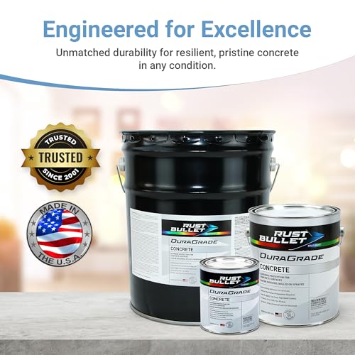 RUST BULLET DuraGrade Concrete - ConcreteGrey - 1 Gallon - High-Performance, Easy-To-Apply Concrete Paint for Garages, Basements, Porches & Patios, No Etching Needed - Image 5