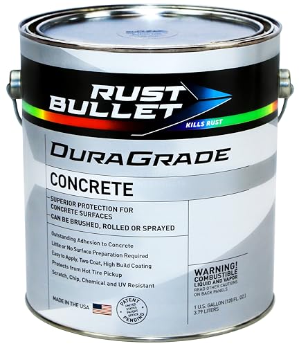 RUST BULLET DuraGrade Concrete - ConcreteGrey - 1 Gallon - High-Performance, Easy-To-Apply Concrete Paint for Garages, Basements, Porches & Patios, No Etching Needed - Image 1
