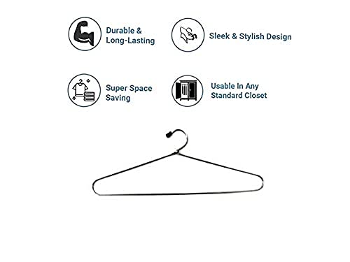 Amenshree Delight Strong Cloth Hanger Pack of 24 Pieces Black Cap (2 dozzen) (DELIGHT24) 15 inches Length - Image 3