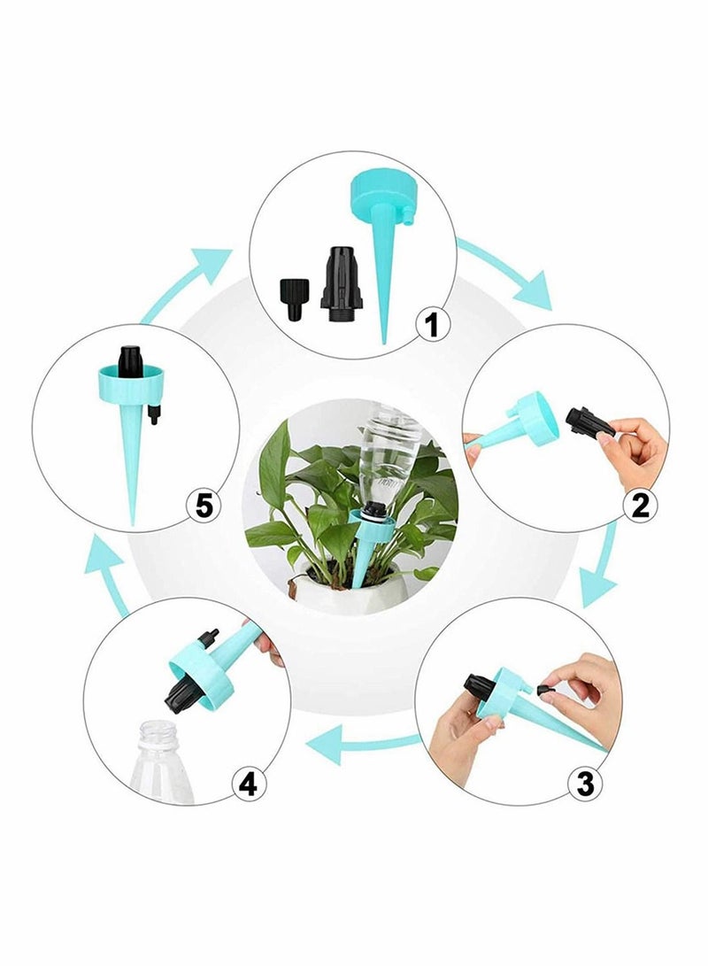 Excefore Plant Self Watering Spikes 6pcs Devices Automatic Waterer with Slow Release Control Valve Adjustable Water Volume Drip System for Home and Vacation Plant Watering - Image 3