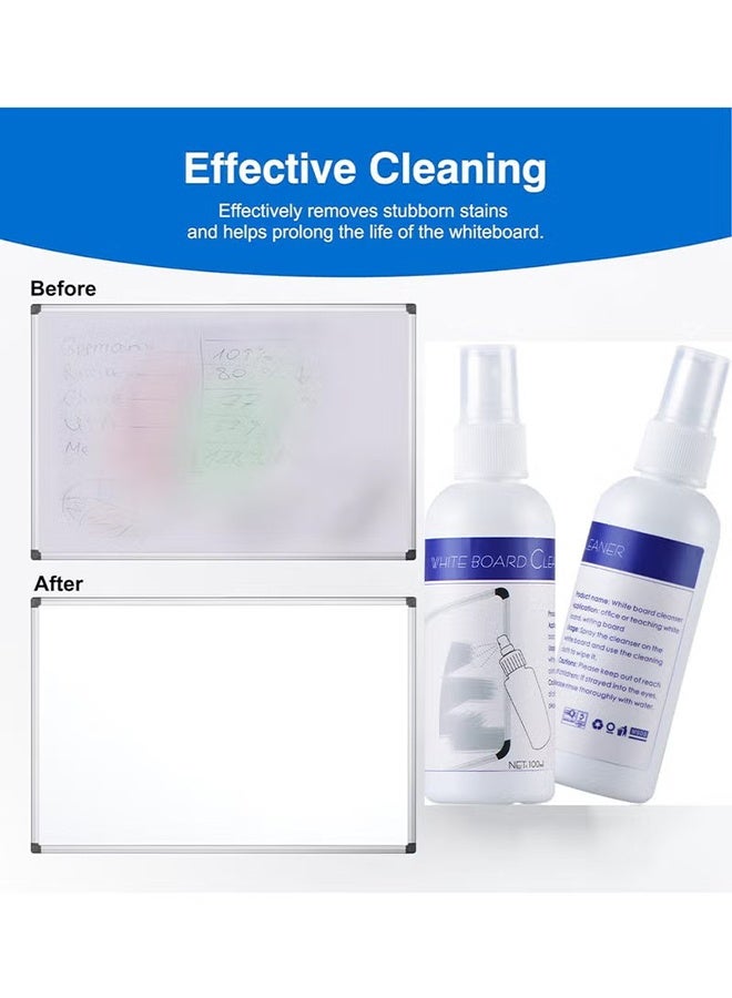 Opula 100ml Whiteboard Cleaner White Board Cleaning Spray Low Odor Dry Erase Board Cleaner with Cloth, Removes Stubborn Marks - Image 4