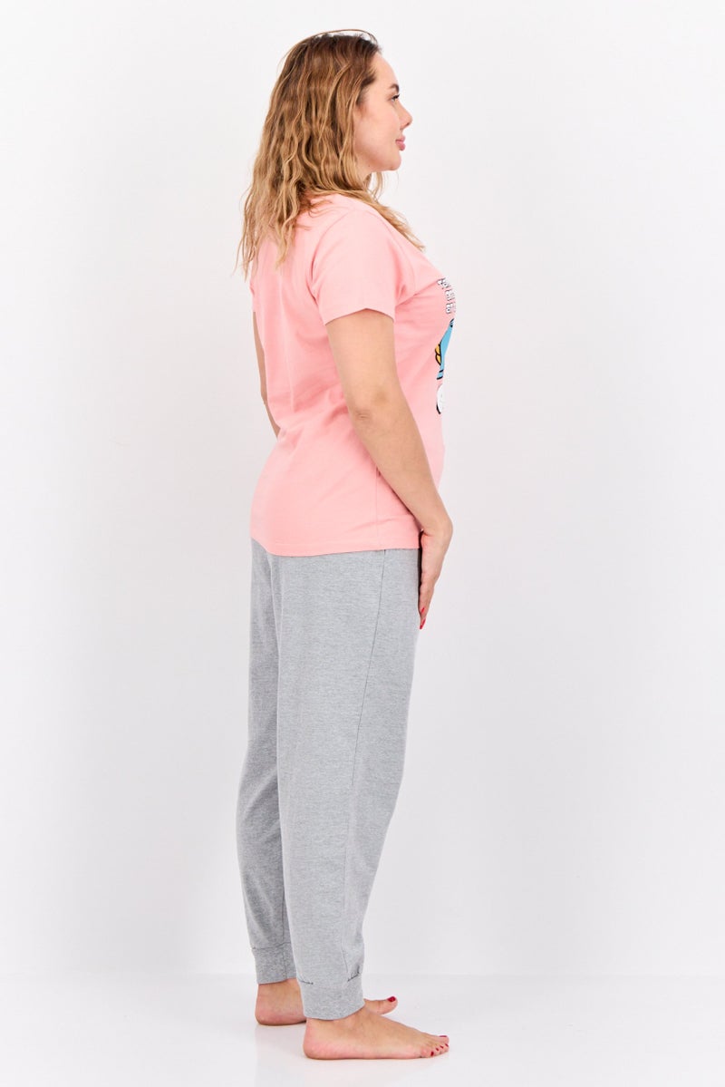 nickelodeon Women 2Pcs Set Garfield Pajama, Pink - Image 3