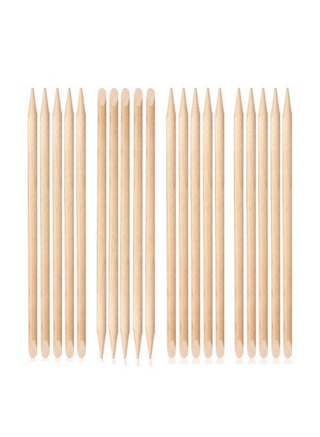 Yimart ® 100Pcs Nail Art Cuticle Pusher Remover Manicure Pedicure Tool Orange Wood Sticks - Image 3