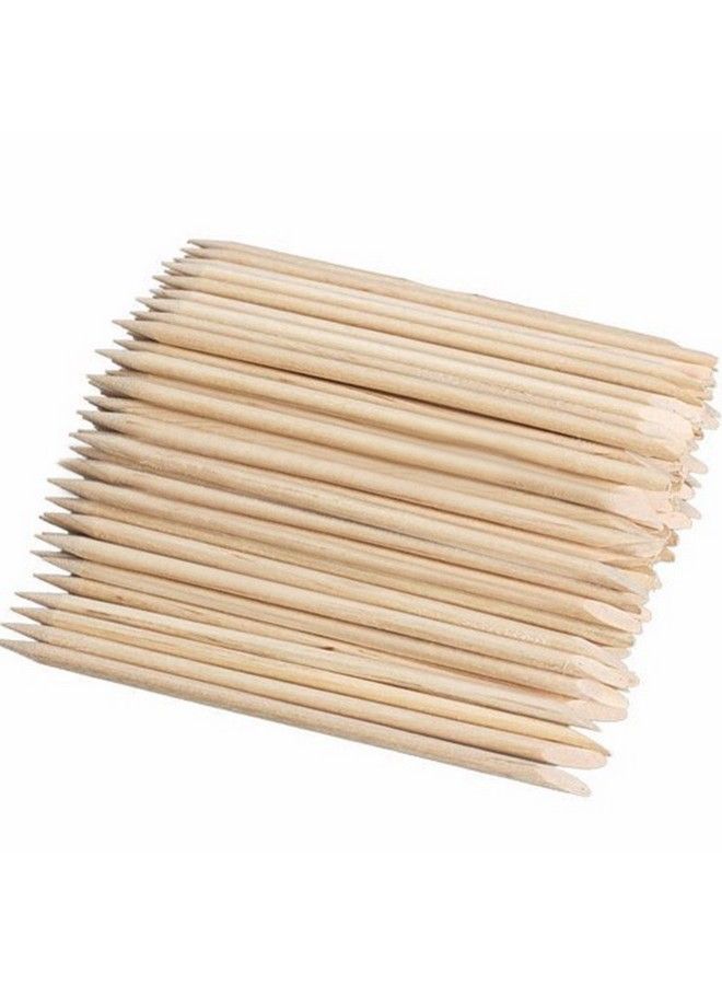 Yimart ® 100Pcs Nail Art Cuticle Pusher Remover Manicure Pedicure Tool Orange Wood Sticks - Image 1