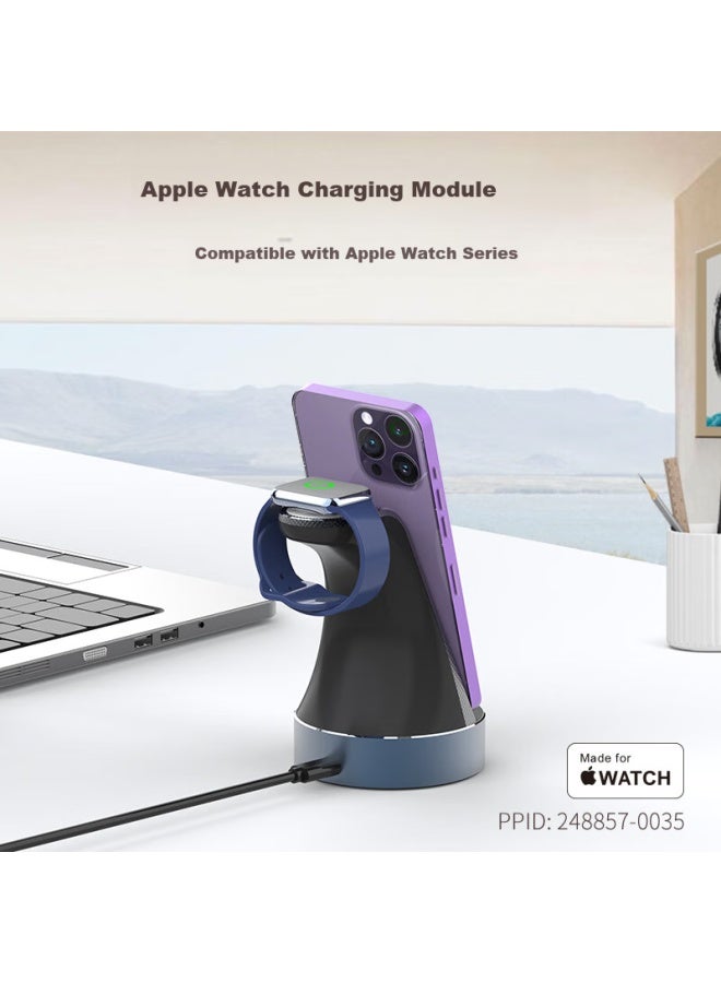 Gdgo Apple Mfi Certified 2-in-1 Wireless Charger For Iphone 16/15/14, Huawei, Samsung, Apple Watch, Qi Certified - Image 4