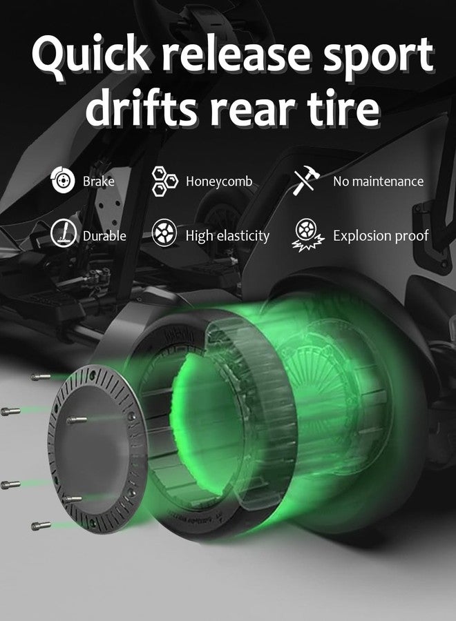 إطارات رياضية للانجراف من GLDYTIMES، قطعتان، مقاس 10x2.75، سريعة الفك، مناسبة لسيارات سيجواي ناينبوت جوكارت برو/إس ماكس/مجموعة جوكارت (مع ناينبوت إس ماكس)، إطار خلفي للانجراف مقاس 10-2.75. - Image 4