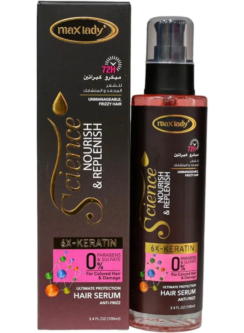 Science Nourish And Replenish 6X Keratin Hair Serum 100 ml