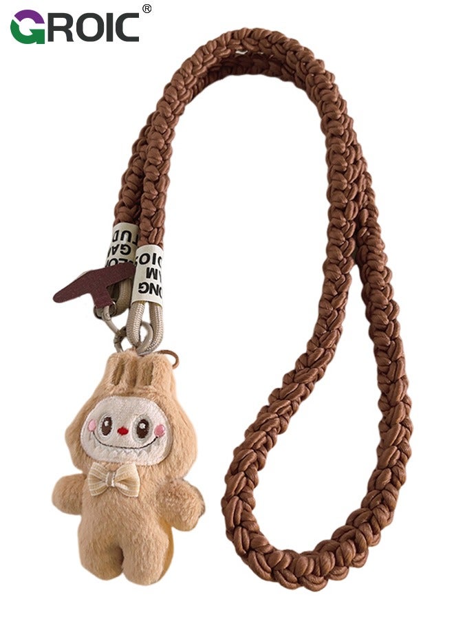 GROIC Phone Strap and Wrist Strap, Phone Lanyard with Labuboo Doll Pendant, Phone Strap Crossbody, Clip and Go Strap for Phone, Phone Neck Strap for Outdoor and Birthday Party  - Image 1