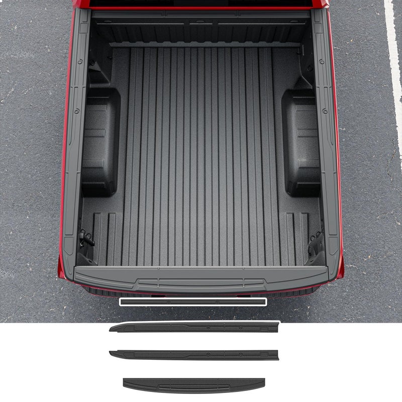 powoq 58FT Truck Bed Rail Caps Compatible with 20192025 Chevy Silverado GMC Sierra 1500 Truck Bed Rail Cover TPE Tailgate Cap Top Protector Replacement for 20192025 Chevy Silverado Accessories