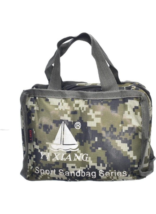 Pair of Hand and Foot Weights Sandbags for Legs and Gym - Camouflage, 0.75kg
