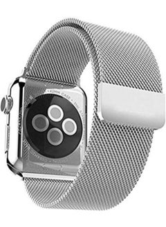 NIBEMINENT Stainless Steel Magnetic Milanese Loop For Apple iWatch Series 4 Silver  - Image 2
