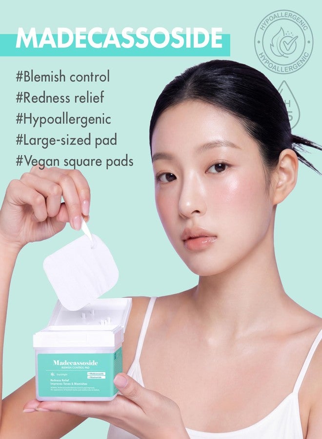 ديرمال ضمادات تونر للتحكم في عيوب البشرة من ديرمال ماديكاسوسيد، 120 ضمادة - سيكا سنتيلا نياسيناميد PHA للبقع الداكنة وتوحيد لون البشرة - ضمادات شاش نباتية من تينسل مع ملقط (منتجات العناية بالبشرة الكورية) - Image 2