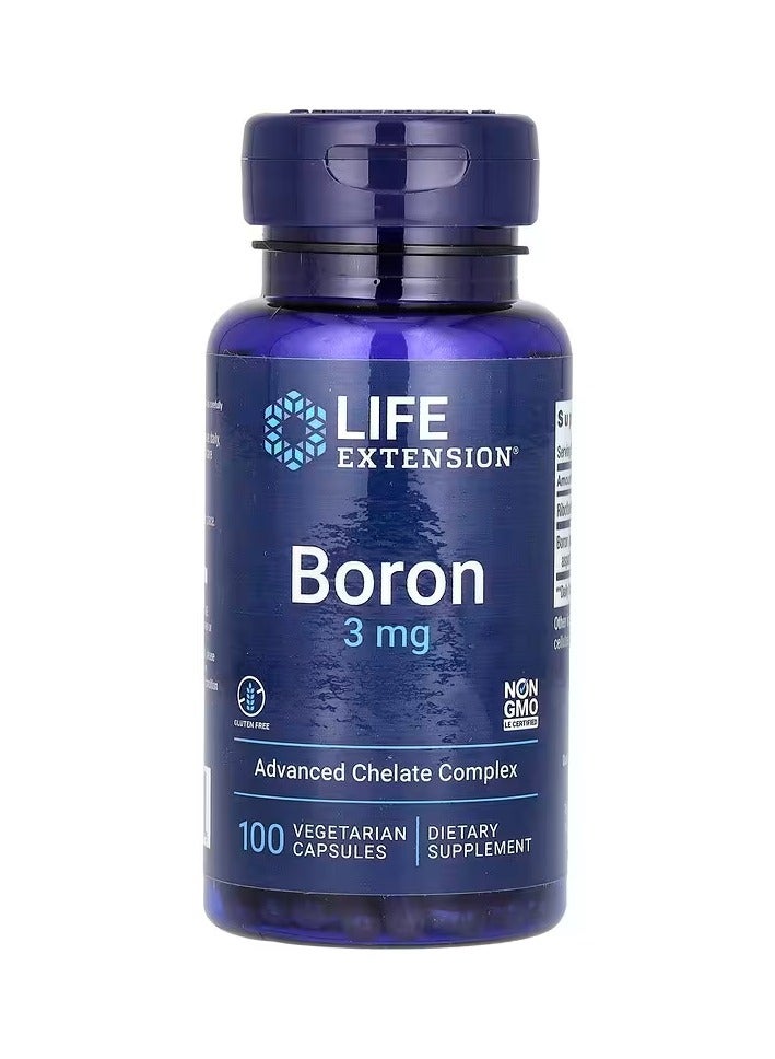 لايف إكستنشن بورون - مُركب شيلات متطور (3 مجم) - 100 كبسولة نباتية - Image 1