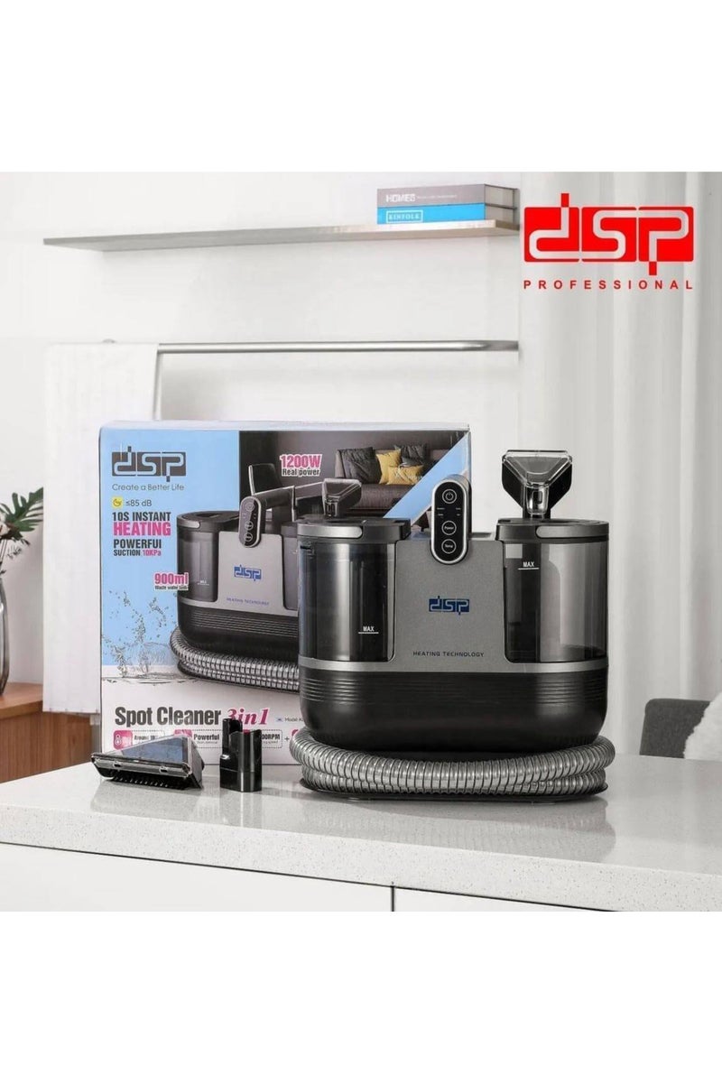 DSP KD2047 Portable Vacuum Cleaner Machine, 1200W Powerful Motor 3 IN 1 Spot Cleaner Lightweight Multifunctional Machine,1.25L/900ml Double Tank Compact Design for Sofa, Carpet, Car and Pet Pads - Image 5