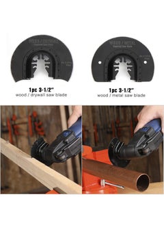 WORKPRO WORKPRO 25-piece Oscillating Multitool Accessories, Quick Release Oscillating Saw Blades to Cut Wood Metal Plastic, Fit Dewalt Worx Milwaukee Black&Decker Rockwell Makita Fein Craftsman  - Image 4