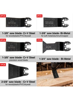 WORKPRO WORKPRO 25-piece Oscillating Multitool Accessories, Quick Release Oscillating Saw Blades to Cut Wood Metal Plastic, Fit Dewalt Worx Milwaukee Black&Decker Rockwell Makita Fein Craftsman  - Image 2