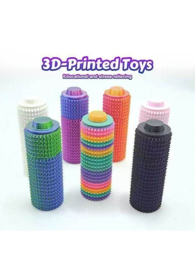 جريباي ADHD stress-relief toy, portable, spiked, rotating, pressable Mini Grippie massage and stress-relief small grip handle - Image 2