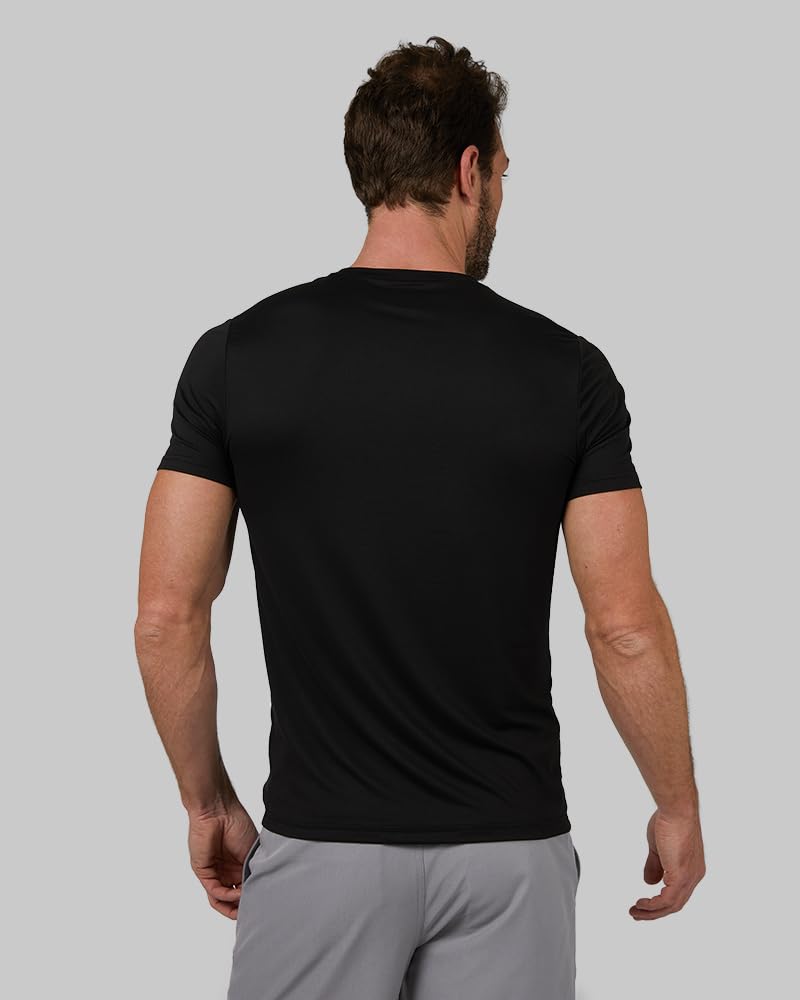 32 Degrees Mens 4 Pack Cool Quick Dry Active Basic Crew T-Shirt, Black, Medium - Image 3