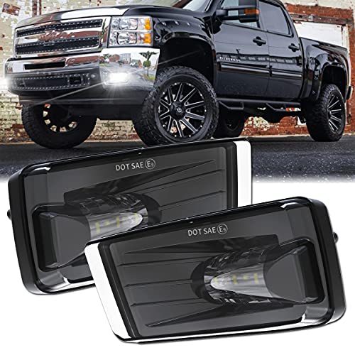Z-OFFROAD New LED Fog Lights Bumper Driving Lamps for 2007-2014 Silverado 2007-2015 Suburban Tahoe 2007-2013 Avalanche GMC Yukon Pick Up Truck - Black - Image 1