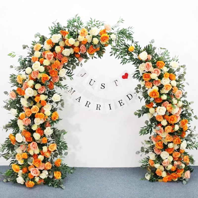 Satbir 2pcs Large Wedding Arch with Base Flower Stand Arch Bracket Stand Backdrop Stand for Wedding Party Elegant Decorations & Garden Climbing Plants Vines,6.9&5.9 FT-White - Image 5