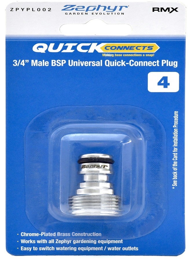 Zephyr Quick Connects Male Universal Plug (Silver) - Image 3
