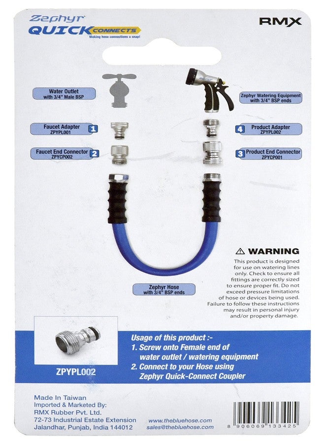 Zephyr Quick Connects Male Universal Plug (Silver) - Image 4