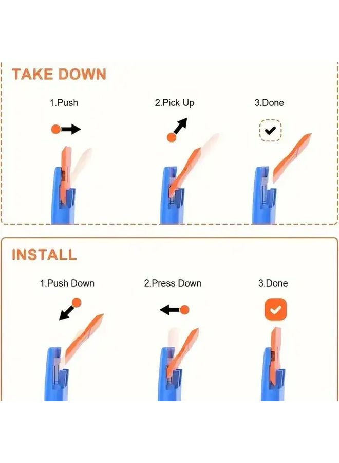 Heavy Duty Plastic Razor Scraper Kit Assorted Varieties 1 Scraper 2 Blades Multi Surface - Image 3