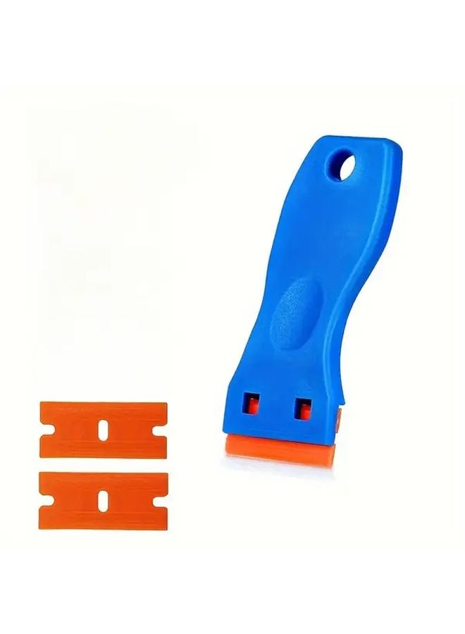Heavy Duty Plastic Razor Scraper Kit Assorted Varieties 1 Scraper 2 Blades Multi Surface - Image 1