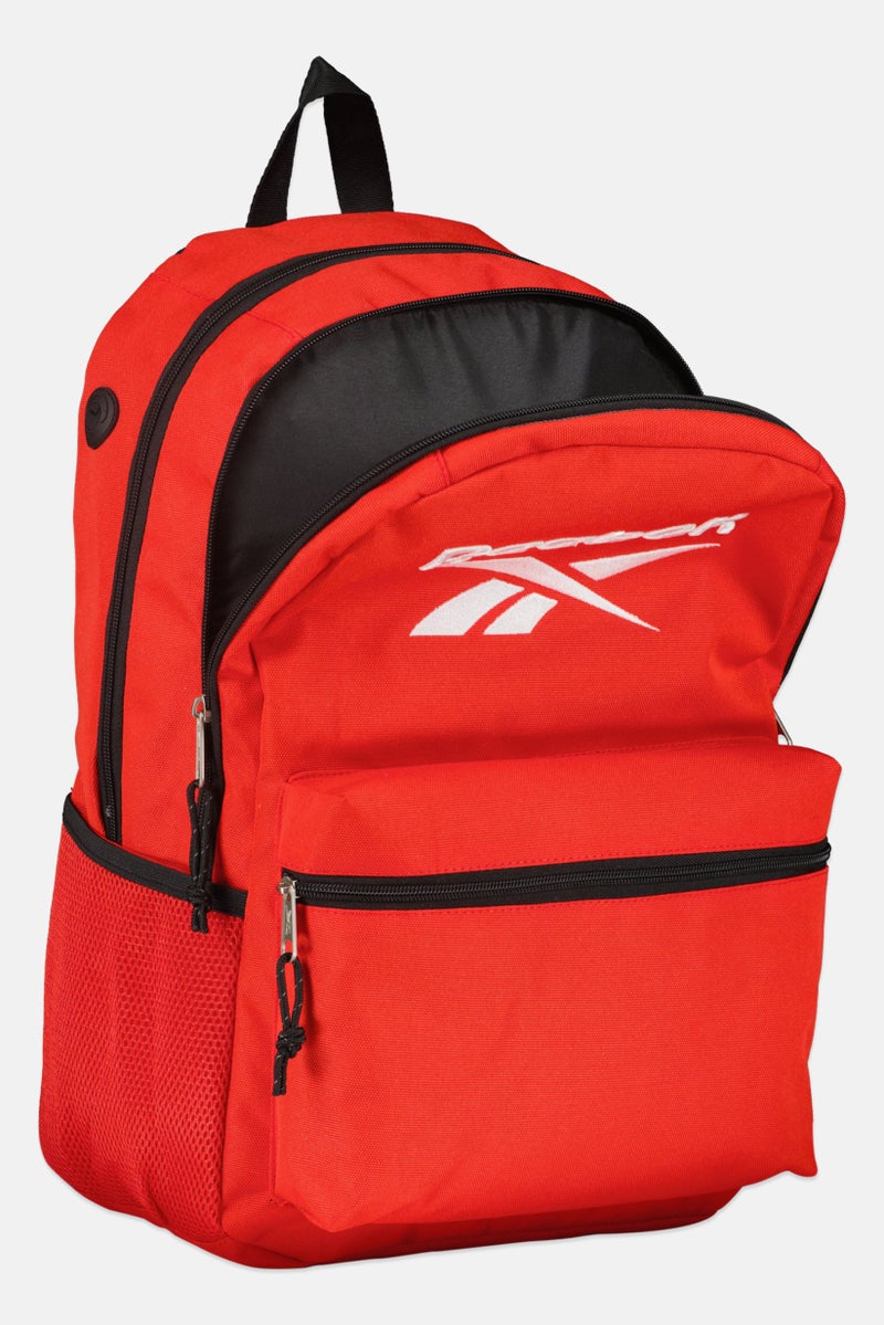 Reebok Men Embroidered Logo Backpack, Red  - Image 2