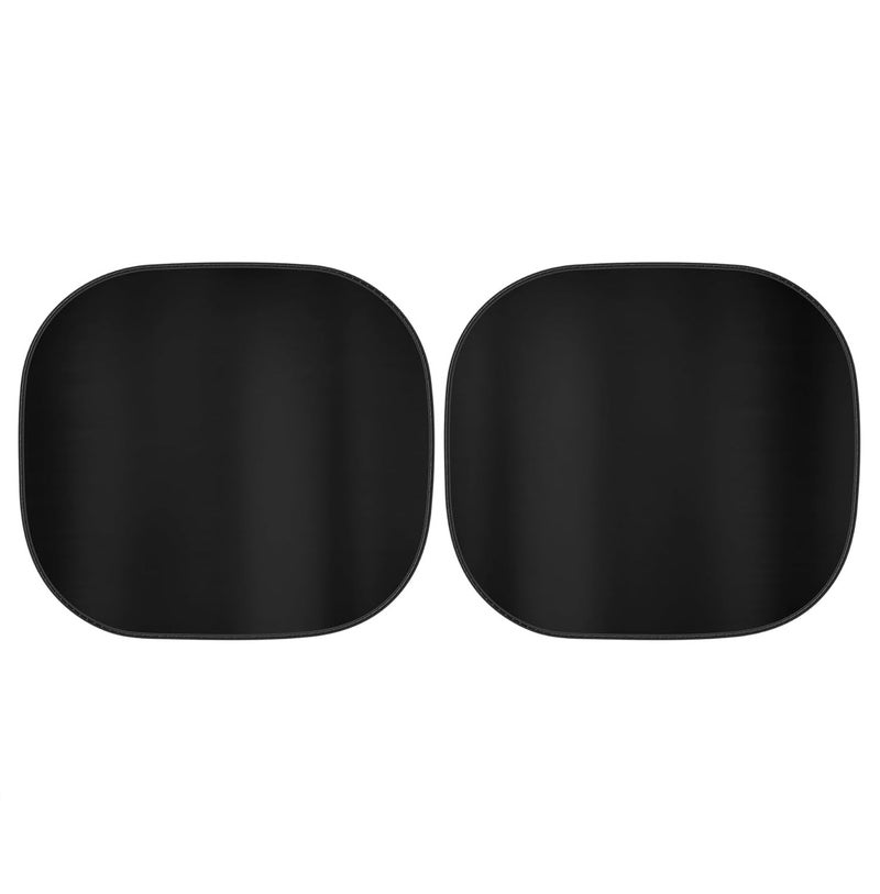 BDK 2PC Metallic Black Car Window Sun Shade Auto Shade for Windshield Visor, Block UV Reflect Heat to Keep Your Car SUV Truck, 31.75" x 28.75" - Image 1