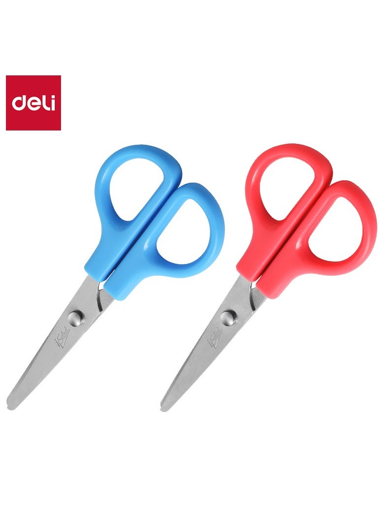 ديليE6020 مقص مدرسي بطول 121 ملم مع طرف دائري – مثالي لمهام القص الآمنة في المدرسة - Image 1