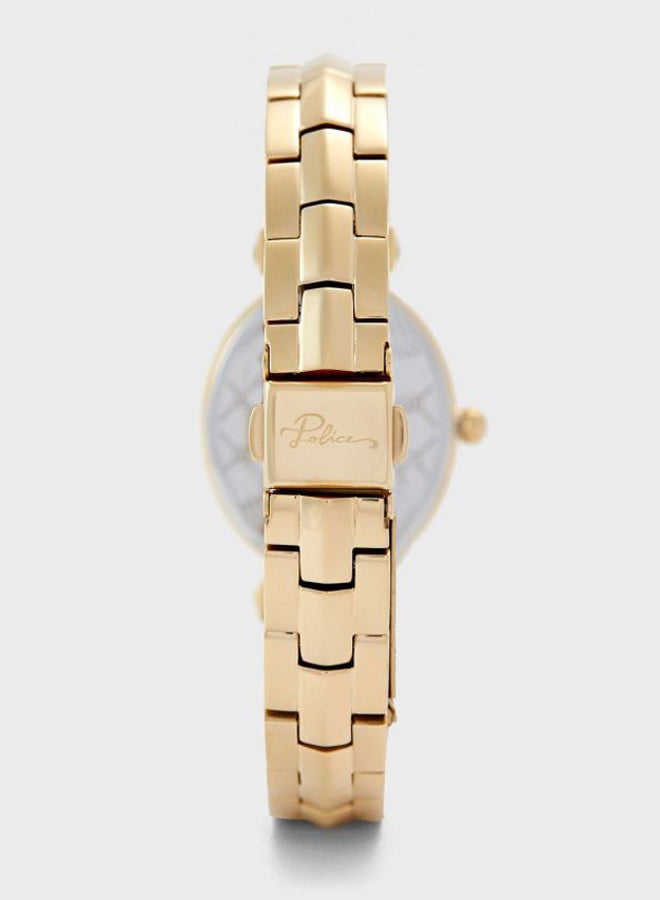 POLICE Women Olinville Oval Shape Stainless Steel Analog Wrist Watch 30 mm - Gold - P 16045LSG-28M - Image 2