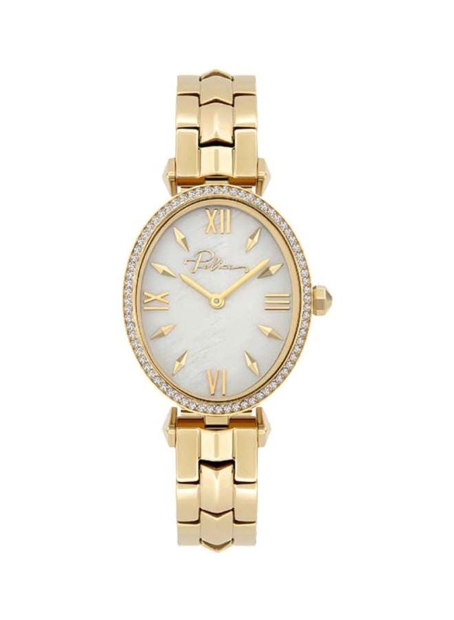 POLICE Women Olinville Oval Shape Stainless Steel Analog Wrist Watch 30 mm - Gold - P 16045LSG-28M - Image 1