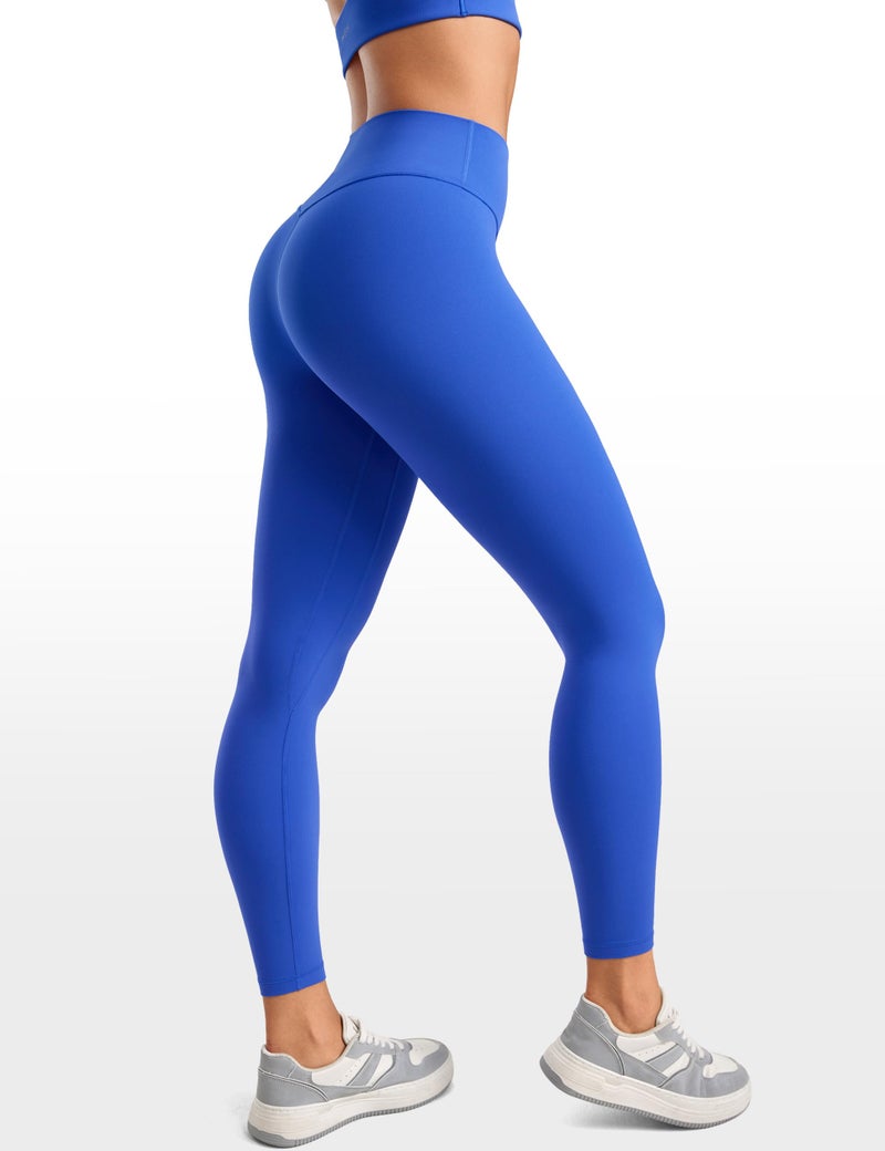 INGIA Womens High Waisted No Front Seam Lounge Yoga Legging 25" Workout Tummy Control Gym Yoga Pants Royal Small - Image 4