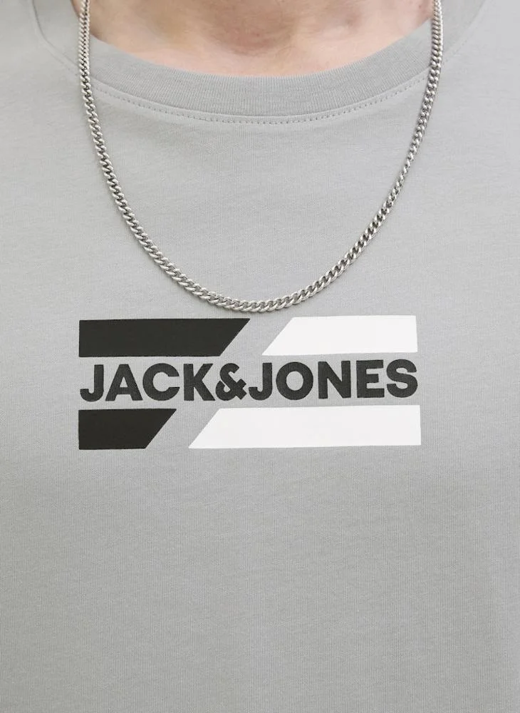 JACK & JONES Logo Regular Fit Crew Neck T-Shirt