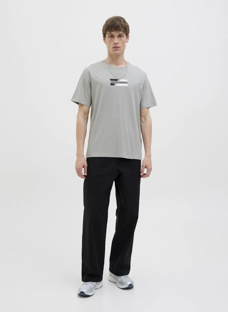 JACK & JONES Logo Regular Fit Crew Neck T-Shirt