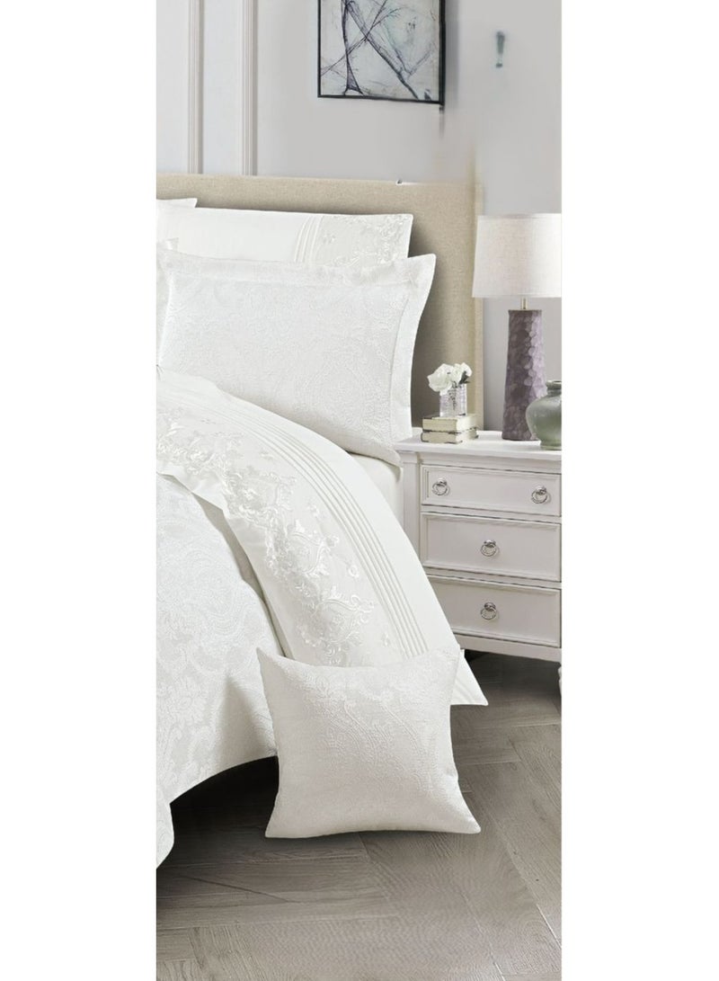 Xi Duo Duo Luxury royal bridal double bedspread with lace design made of microfiber, size 240*260cm - Image 3