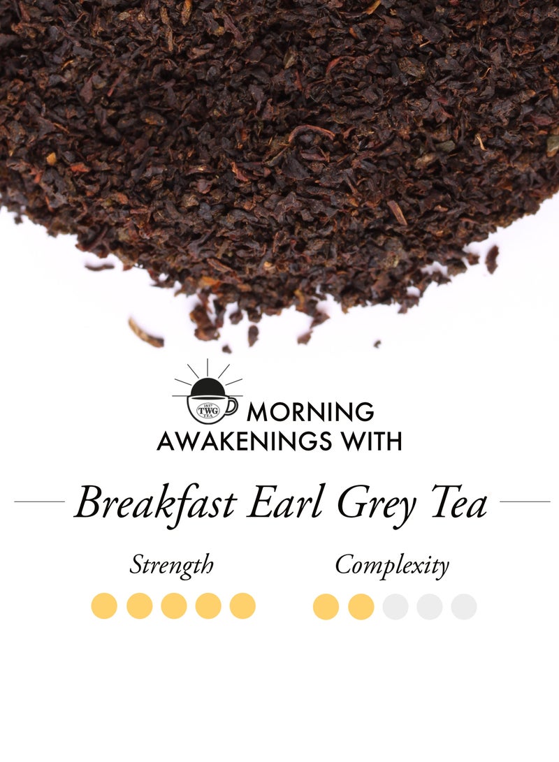 TWG Tea | Breakfast Earl Grey | Black Tea | Bergarmot | 15 Hand Sewn Cotton Tea Bags | Gift Set - Image 2