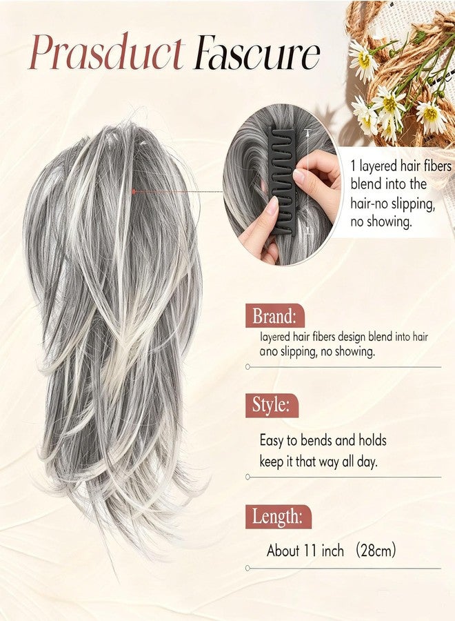 CartHome Hair Bun Clip, Instant Messy Hair Buns For Women, Grey Extensions for Women Styling, Quick Solutions For Busy Professionals, Soft Fashion Wear Decor - Image 2