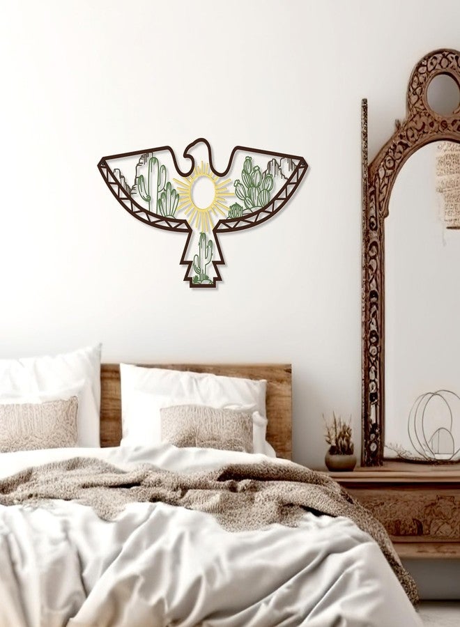 Bnesi Southwestern Colorful Metal Wall Art Mexican Aztec Wall Art Decor for Southwest Themed Home Decor, Unique Decor Accents for Living Room Bedroom Rustic Inspired Spaces (Colorful) - Image 4
