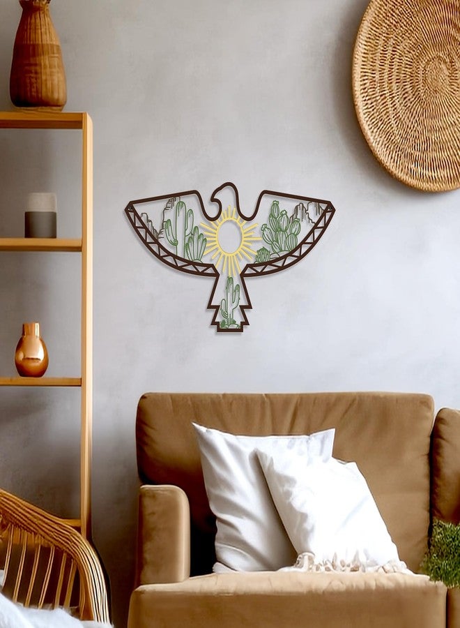 Bnesi Southwestern Colorful Metal Wall Art Mexican Aztec Wall Art Decor for Southwest Themed Home Decor, Unique Decor Accents for Living Room Bedroom Rustic Inspired Spaces (Colorful) - Image 2
