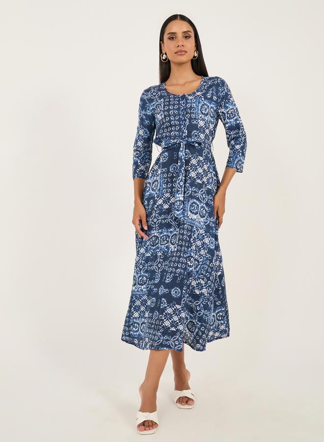 Styli Printed Midi Dress - Image 1