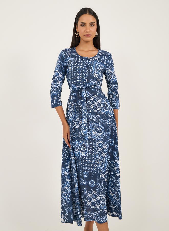 Styli Printed Midi Dress - Image 3