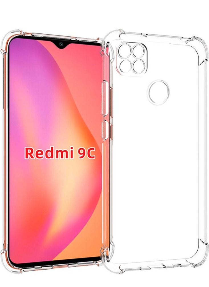 CATANES Xiaomi Redmi 9C Case Cover Clear Protective TPU Four Corners Cover Transparent Soft Case  - Image 1