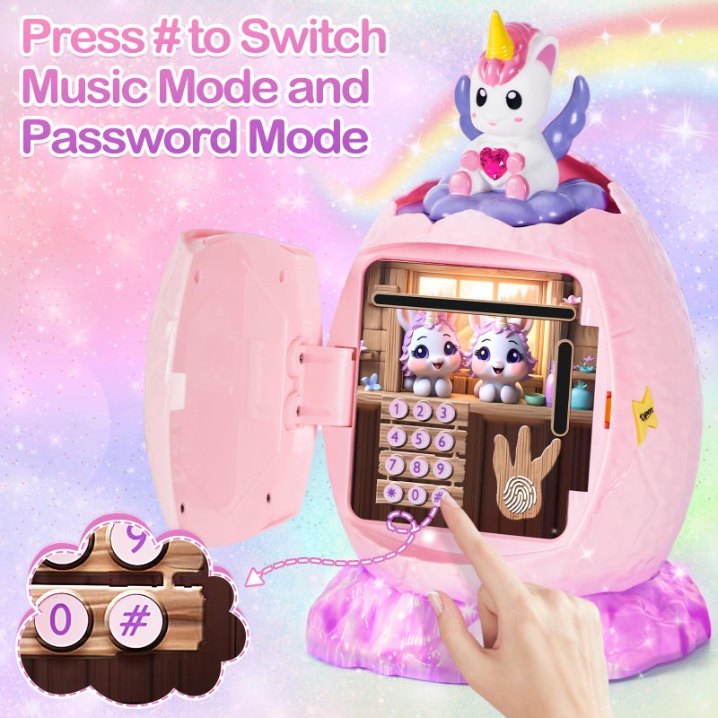 Refasy Electronic Piggy Bank for Girls Age 3-12, Cash Coin Safe ATM Bank Piggy Banks for Kids Money Bank Toy with Music, Easter Birthday Gifts Toys for 3 4 5 6 7 8 9 10 11 12 Year Old Girls (Pink) - Image 4