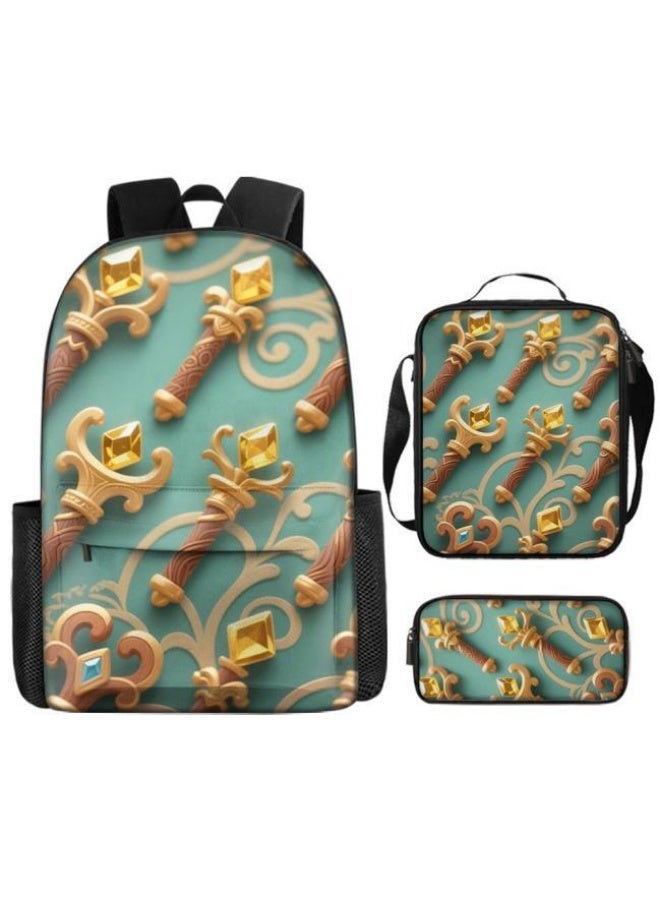 Bright Li Fire is a popular new interesting cartoon, fashionable and practical bag three-piece set (students, children, friends' outings, mountain climbing sports, etc. can be used) - 67 - Image 2