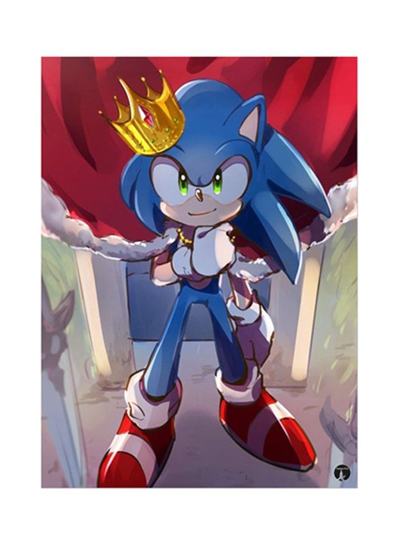 RKN Video Game Sonic Metal Plate Poster Multicolour 15x20centimeter 